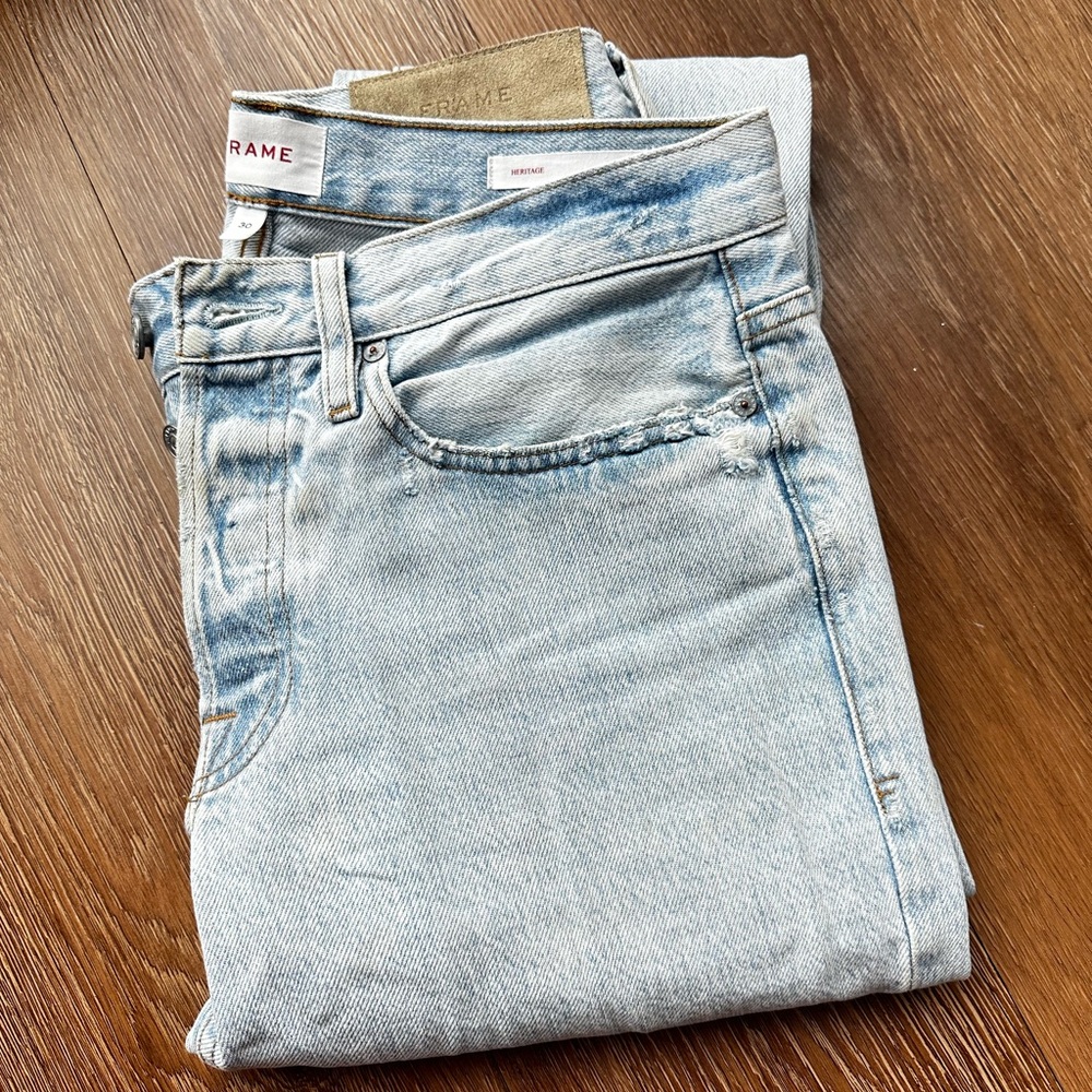 FRAME Mens Light Blue Heritage Slim Jeans 30